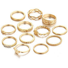 Load image into Gallery viewer, IF ME 30pcs/set Vintage Punk Gold Ring