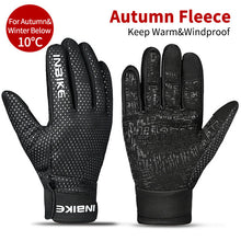 Load image into Gallery viewer, INBIKE Winter Cycling Gloves Touch Screen MTB Bike Gloves Sport Shockproof Full Finger Reflective Winter Bicycle Glove For Men