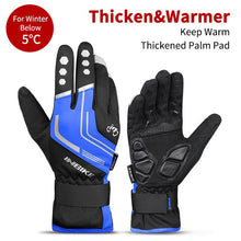 Load image into Gallery viewer, INBIKE Winter Cycling Gloves Touch Screen MTB Bike Gloves Sport Shockproof Full Finger Reflective Winter Bicycle Glove For Men