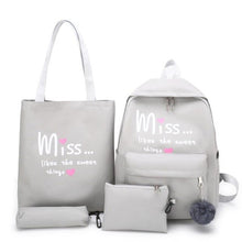 Load image into Gallery viewer, 4Pcs/set Women School Backpacks