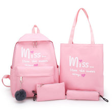 Load image into Gallery viewer, 4Pcs/set Women School Backpacks
