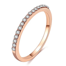 Load image into Gallery viewer, Rose Gold Color Twist Classical Cubic Zirconia Wedding Engagement Ring for Woman Girls Austrian Crystals Gift Rings Bague Femme