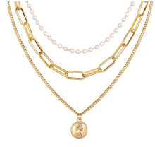 Load image into Gallery viewer, 17KM Fashion Multi Layer Lock Portrait Pendants Necklaces