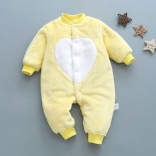 Load image into Gallery viewer, Winter baby boys girls clothing leopard Fleece jumpsuit