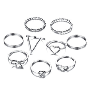 IF ME 30pcs/set Vintage Punk Gold Ring