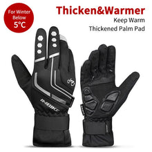 Load image into Gallery viewer, INBIKE Winter Cycling Gloves Touch Screen MTB Bike Gloves Sport Shockproof Full Finger Reflective Winter Bicycle Glove For Men
