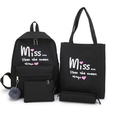 Load image into Gallery viewer, 4Pcs/set Women School Backpacks
