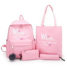 Load image into Gallery viewer, 4Pcs/set Women School Backpacks
