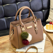 Load image into Gallery viewer, Luxury Handbag Women Bags Women Hairball Shoulder Bag  Ladies Hand Bags Vintage Leather Messenger Bag  Female Hand Bolso Bags
