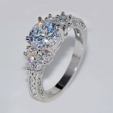 Load image into Gallery viewer, Fashion Beautiful Silver Crystal Zircon Ring Size 6/7/8/9/10 Hot Sale High Quality for Bride Women
