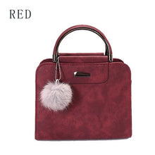 Load image into Gallery viewer, Hot Sale Handbag Women Casual Tote Bag Female Large Shoulder Messenger Bags High Quality PU Leather Handbag With Fur Ball Bolsa
