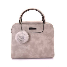 Load image into Gallery viewer, Hot Sale Handbag Women Casual Tote Bag Female Large Shoulder Messenger Bags High Quality PU Leather Handbag With Fur Ball Bolsa
