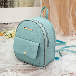 2019 Mini Backpack Women Korean Style PU Leather Shoulder Bag For Teenage Girls Multi-Function Small Bagpack Female Phone Pouch