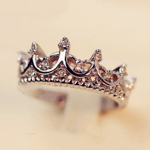 Load image into Gallery viewer, Fashion Vintage Silver Crystal Drill Hollow Crown Shaped Queen
