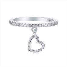 Load image into Gallery viewer, Cute Female Small Crystal Pendant Heart Ring
