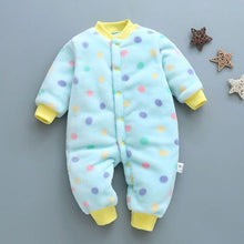 Load image into Gallery viewer, Winter baby boys girls clothing leopard Fleece jumpsuit
