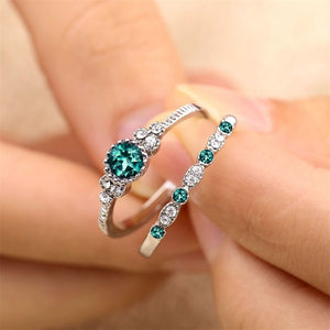 KISSWIFE 2pcs/lot Silver Double Ring