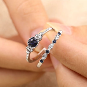 KISSWIFE 2pcs/lot Silver Double Ring